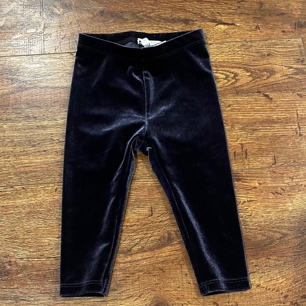 Janie and Jack navy velvet leggings
